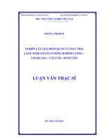 Nghiên cứu giải pháp quản lý chất thải làng nghề sản xuất bóng bì bình lương   tân quang   văn lâm   hưng yên