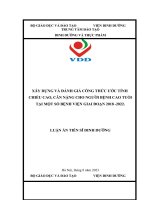 Xây dựng và đánh giá công thức ước tính chiều cao, cân nặng cho người bệnh cao tuổi tại một số bệnh viện giai đoạn 2018 - 2022