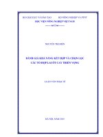 Đánh giá khả năng kết hợp và chọn lọc các tổ hợp lai ớt cay triển vọng