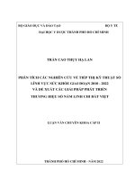 Phân tích các nghiên cứu về tiếp thị kỹ thuật số lĩnh vực sức khỏe giai đoạn 2010  2022 và đề xuất các giải pháp phát triển thương hiệu số nấm linh chi đất việt