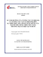sự ảnh hưởng của tương tác xã hội (si) và tương tác cận xã hội psi) đến sự thôi thúc mua hàng ngẫu hứng của người tiêu dùng trên nền tảng thương mại xã hội tại tp  hcm