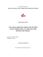 ứng dụng phương pháp xấp sỉ tính toán chống sét lan truyền cho đường dây 500kv