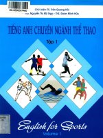 Tiếng anh chuyên ngành thể thao (tập 1) phần 1