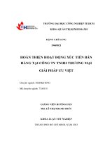 giải pháp hoàn thiện hoạt động xúc tiến bán hàng tại công ty tnhh thương mại giải pháp ưu việt