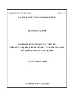 Đánh giá ảnh hưởng của thiết kế implant  trụ phục hình lên sự thay đổi sinh học mô quanh implant nha khoa
