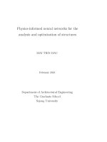 physics informed neural networks for the analysis and optmization of structures doctor of philosophy   major architectural engineering