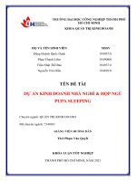 dự án kinh doanh nhà nghỉ  hộp ngủ pupa sleeping