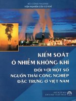 Kiểm soát ô nhiễm không khí đối với một số nguồn thải công nghiệp đặc trưng ở việt nam phần 1