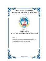 Bài tập nhóm đề tài hợp đồng thương mại quốc tế