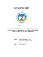 Products and price relating to deposits offeredto individual customers by selected commercialbanks in vietnam figures and issues