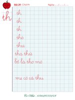 Bảng tập viết chữ cái cho bé chuẩn bị vào lớp 1 tập 2