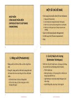 Bài giảng nhập môn công nghệ phần mềm (introduction to software engineering) chương 10   nguyễn nhất hải