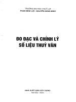 Đo đạc và chỉnh lý số liệu thủy văn phần 1
