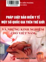 Pháp luật bảo hiểm y tế một số quốc gia trên thế giới và những kinh nghiệm cho việt nam phần 1