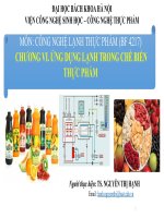 Bài giảng công nghệ lạnh thực phẩm chương 6   ứng dụng lạnh trong chế biến thực phẩm