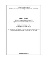 Giáo trình bảo dưỡng, sửa chữa hệ thống điện điều khiển động cơ (nghề công nghệ ô tô   trình độ cao đẳng)