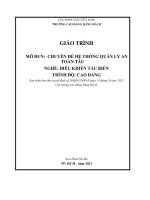 Giáo trình Chuyên đề Hệ thống quản lý an toàn tàu (Nghề Điều khiển tàu biển  Trình độ Cao đẳng)