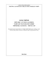 Giáo trình An toàn lao động (Nghề Kế toán doanh nghiệp  Trình độ Cao đẳngTrung cấp)