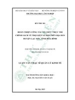 Hoàn thiện công tác tổ chức thực thi chính sách về trợ giúp xã hội trên địa bàn huyện lạc sơn, tỉnh hòa bình