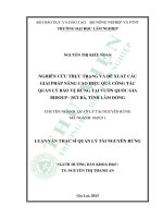Nghiên cứu thực trạng và đề xuất các giải pháp nâng cao hiệu quả công tác quản lý bảo vệ rừng tại vườn quốc gia bidoup   núi bà, tỉnh lâm đồng
