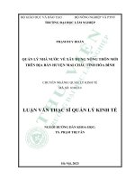 Quản lý nhà nước về xây dựng nông thôn mới trên địa bàn huyện mai châu   tỉnh hoà bình
