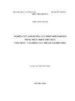 Nghiên cứu ảnh hưởng của phơi nhiễm dioxin tới sự phát triển thể chất, tâm thần – vận động của trẻ em tại Biên Hòa