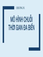 Bài giảng phân tích chuỗi thời gian trong tài chính   chương 4 mô hình chuỗi thời gian đa biến