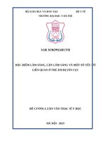 ĐẶC ĐIỂM LÂM SÀNG, CẬN LÂM SÀNG VÀ MỘT SỐ YẾU TỐ LIÊN QUAN Ở TRẺ EM BỊ SẨN CỤC
