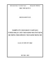 Nghiên cứu chẩn đoán và kết quả vi phẫu thuật u dây VIII có sử dụng hệ thống theo dõi dây thần kinh trong mổ