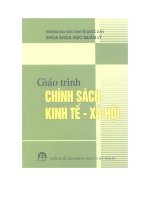 Giáo trình chính sách kinh tế xã hội phần 1
