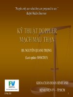 Bài giảng kỹ thuật doppler mạch máu thận   bs  nguyễn quang trọng