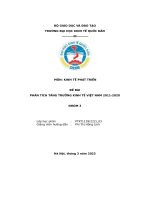 (Tiểu luận) đề bài phân tích tăng trưởng kinh tế việt nam 2011 2020
