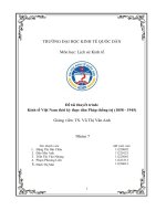 (Tiểu luận) đề tài thuyết trình kinh tế việt nam thời kỳ thực dân pháp thống trị (1858   1945) 7
