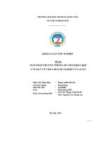 (Tiểu luận) đề tài giải pháp truyền thông số cho khoá họccài đặt văn hoá doanh nghiệp của acex