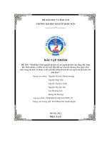 (Tiểu luận) trình bày về tài nguyên du lịch và các tuyến du lịch của vùng tây nambộ  theo nhóm, có điểm du lịch nào hấp dẫn tại vùng đó nhưng chưa được khaithác trong du lịch