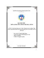 (Tiểu luận) đề bài trình bày lý luận của c  mác về hàng hóa sức lao động thựctrạng và giải pháp để phát triển thị trường hàng hóa sức lao động ở nước tahiện nay