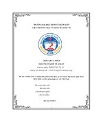 (Tiểu luận) đề tài chính sách và tình hình phát triển dịch vụ của nước myanmar giai đoạn2011 2022 và khả năng hợp tác với việt nam