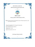 (Tiểu luận) đề bài trình bày lý luận của chủ nghĩa mác lênin về khủng hoảng kinh tế và liênhệ với thực tiễn ở việt nam