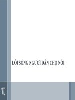Tiểu Luận - Cơ Sở Văn Hóa Việt Nam -  Đề Tài - Lối Sống Người Dân Chợ Nổi