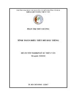 Tính toán điều tiết hồ Dầu Tiếng