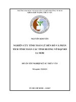 Nghiên cứu tính toán lũ đến hồ và phân tích tính toán các tình huống vỡ đập hồ Ia Mơr