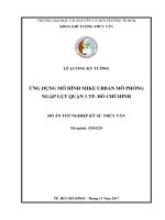 Ứng dụng mô hình Mike Urban mô phỏng ngập lụt Quận 1 TP. Hồ Chí Minh