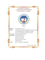 (Tiểu luận) topic legal regulations on administrative violations and administrative liabilities  examine practical implementation in vietnam