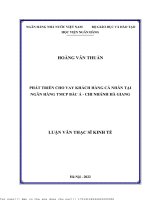 Phát triển cho vay khách hàng cá nhân tại ngân hàng  tmcp bắc á   chi nhánh hà giang