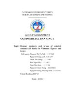 (Tiểu luận) topic deposit   products   and   prices   of   selectedcommercial   banks   in   vietnam  figures   andissues