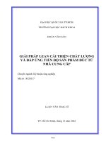 Giải pháp lean cải thiện chất lượng và đáp ứng tiến độ sản phẩm đúc từ nhà cung cấp