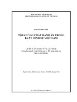 Tội không chấp hành án trong luật hình sự việt nam