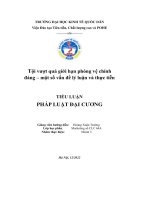 (Tiểu luận) tội vượt quá giới hạn phòng vệ chínhđáng – một số vấn đề lý luận và thực tiễn tiểu luậnpháp luật đại cương