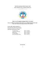 (Tiểu luận) đề tài nghiên cứu hành vi tiêu dùng của nhóm khách hàng mụctiêu đối với thương hiệu highlands coffee