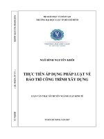 Thực tiễn áp dụng pháp luật về bảo trì công trình xây dựng